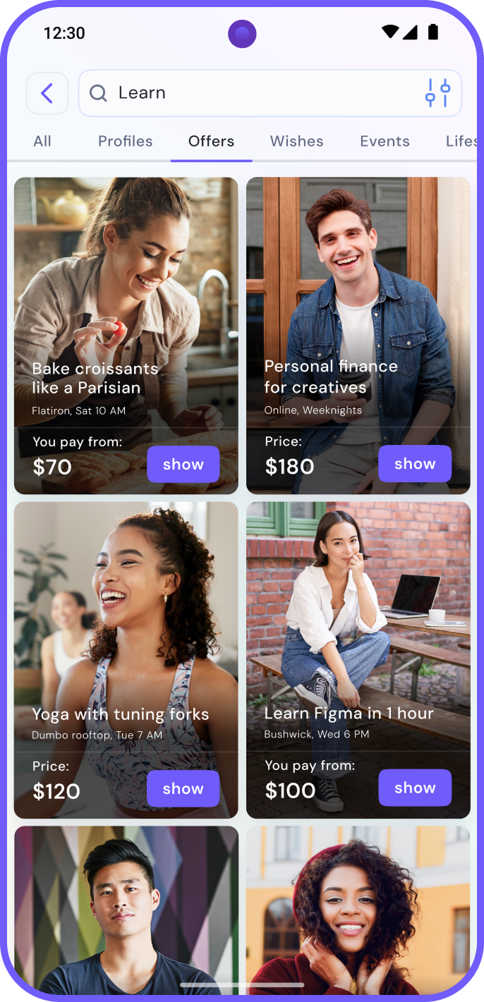 Yzzy app offers screen